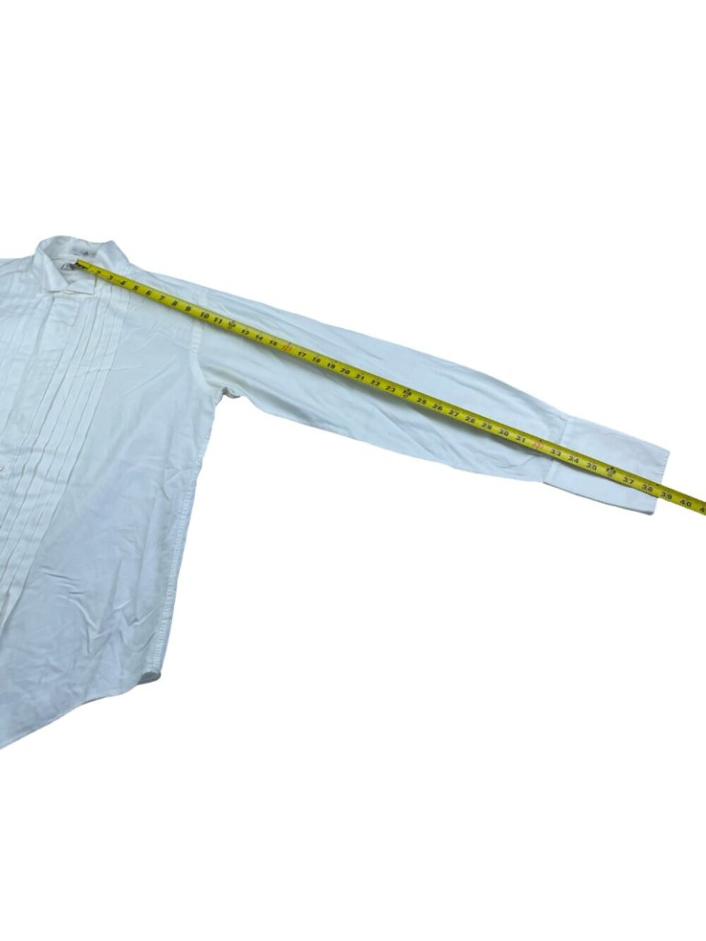 Paul Stuart Men's Sea Island Cotton Tuxedo Dress Shirt Ivory • USA • 16.5 | 36 - Picture 6 of 10